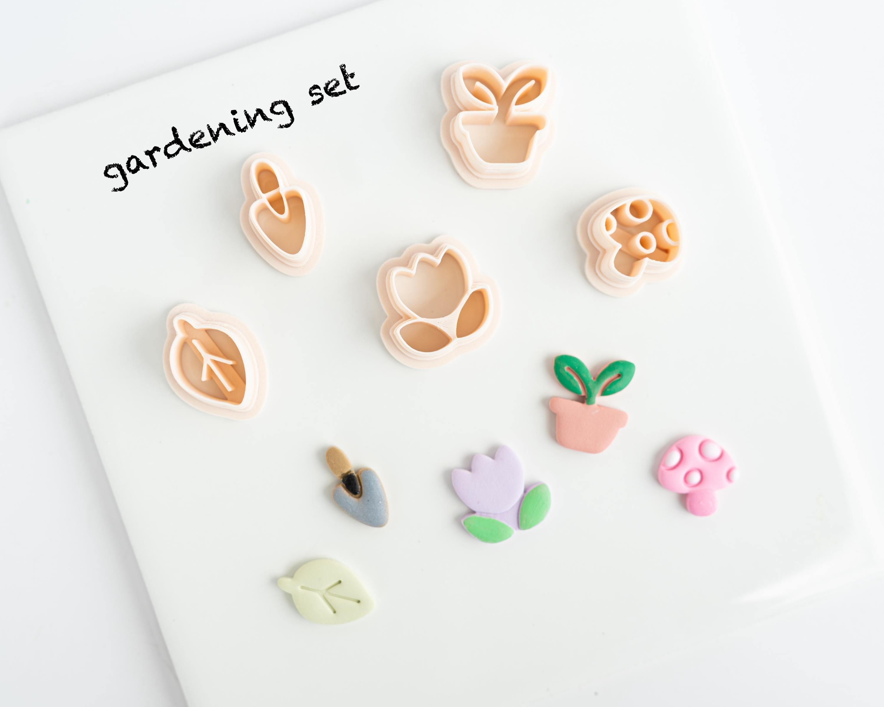 Garden Collection - 14 Garden and Spring Studs for Polymer Clay