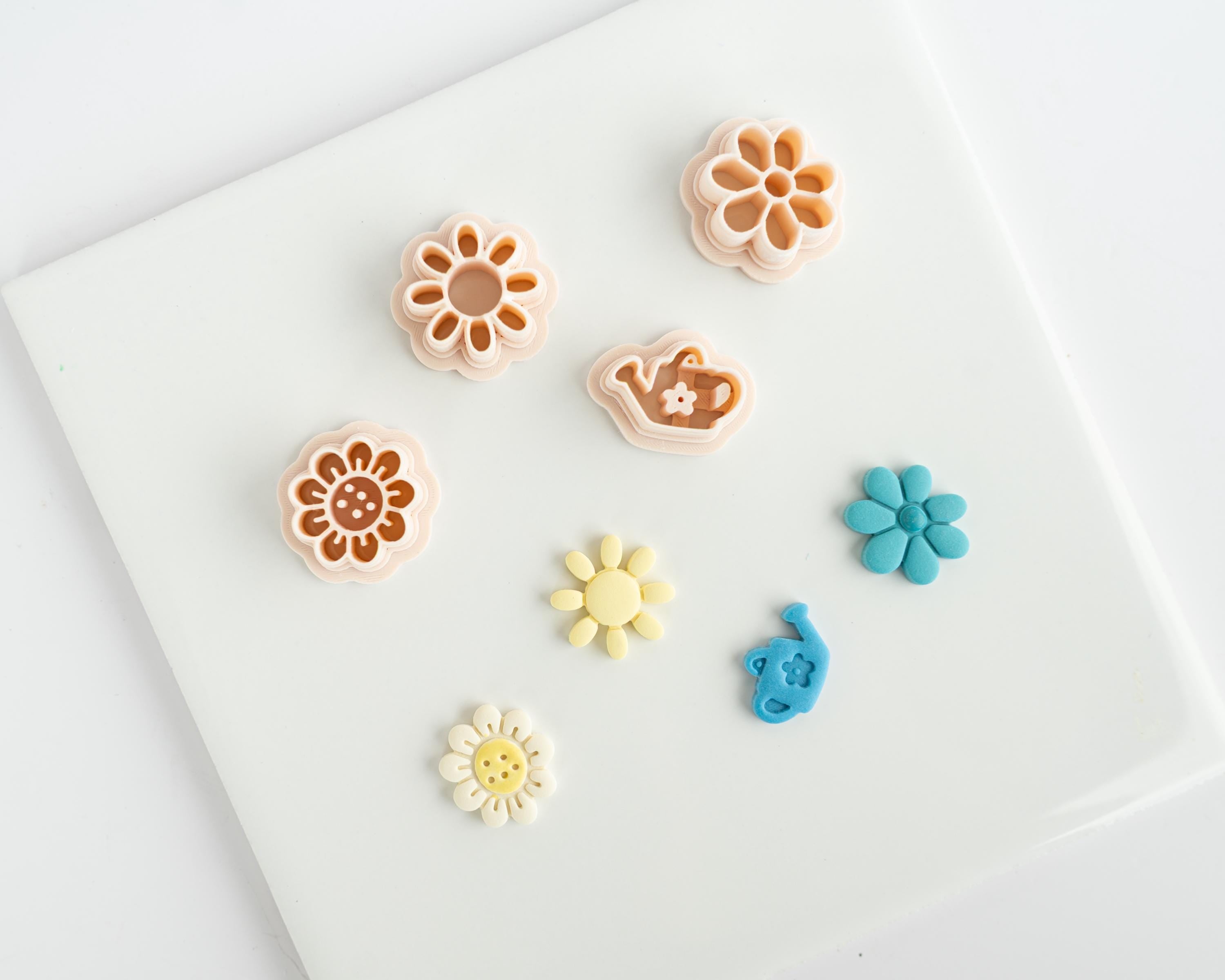 Garden Collection - 14 Garden and Spring Studs for Polymer Clay