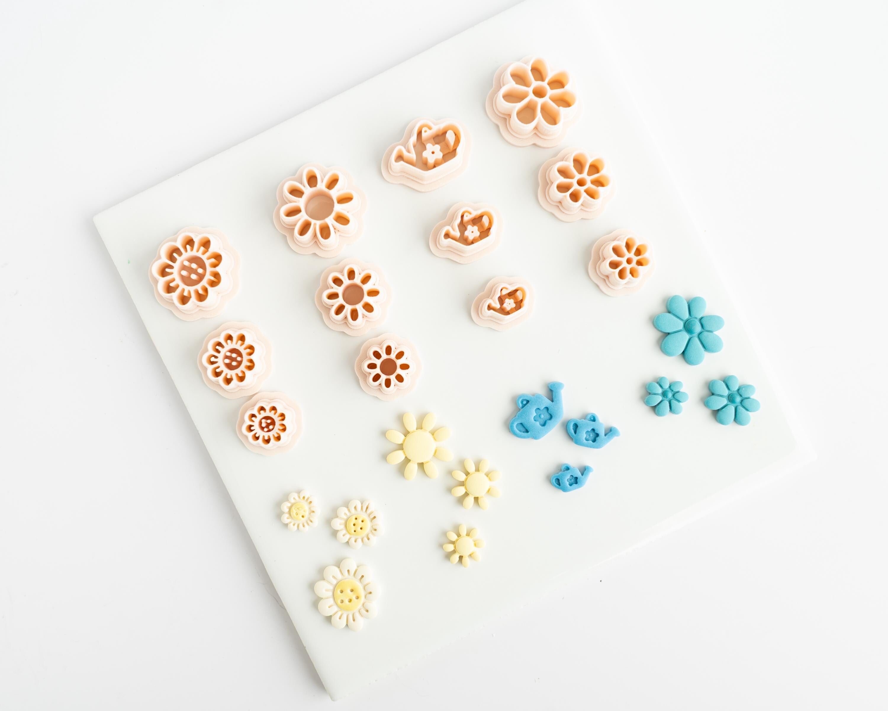 Garden Collection - 14 Garden and Spring Studs for Polymer Clay