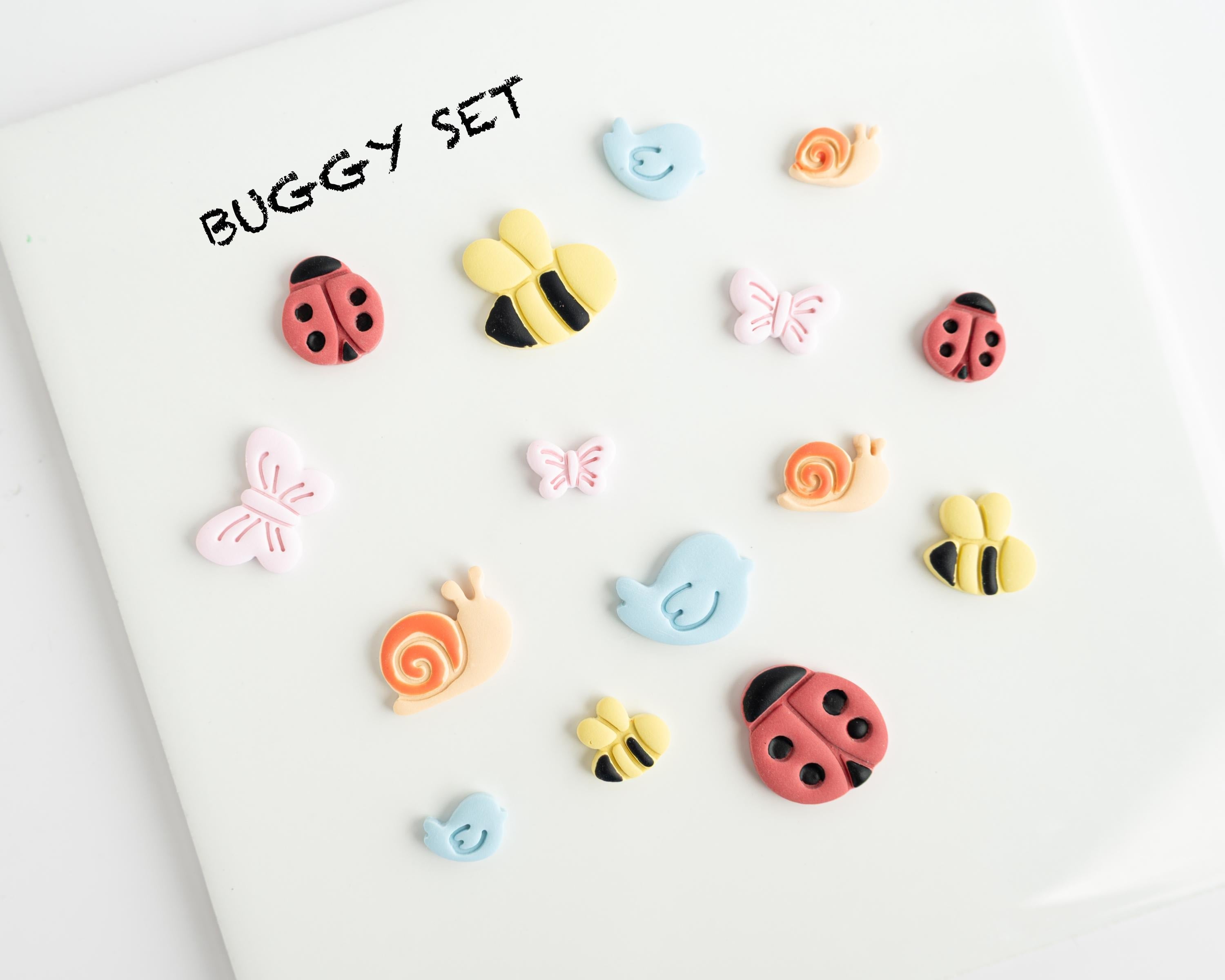 Garden Collection - 14 Garden and Spring Studs for Polymer Clay