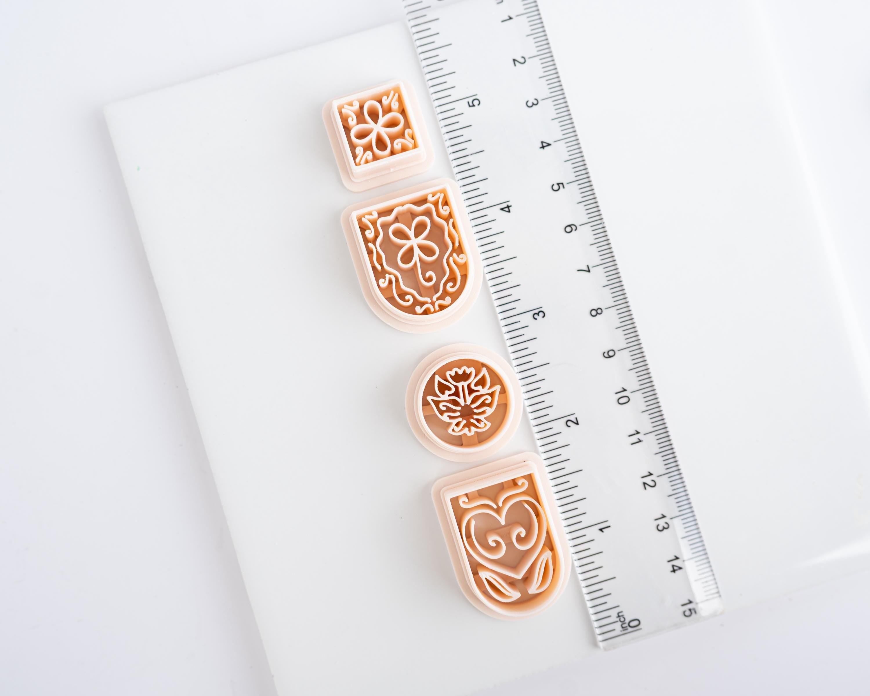 Summer Tulip Dangle: Embossed Mix and Match Polymer Clay Earring Cutter