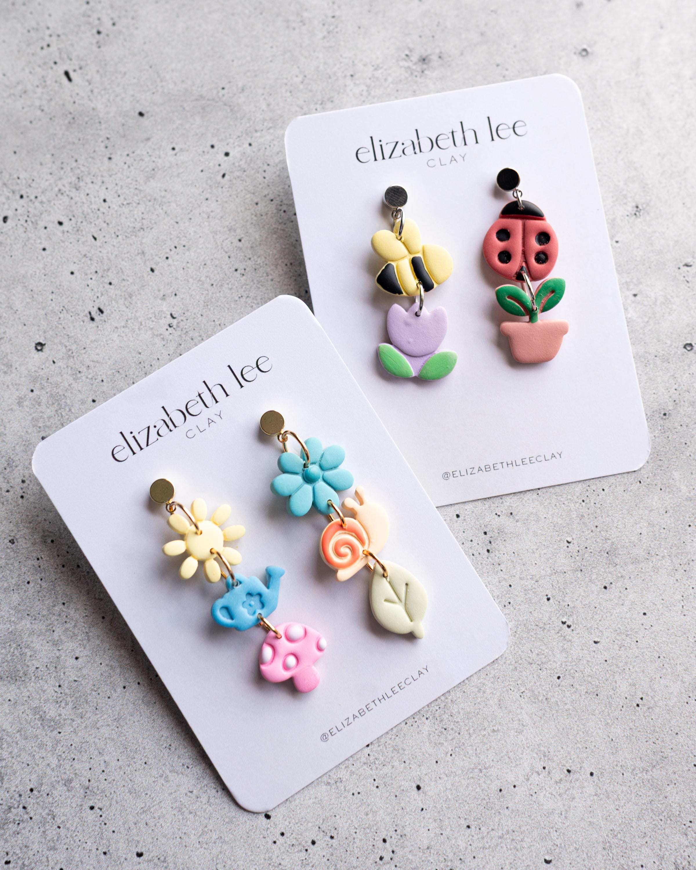 Garden Collection - 14 Garden and Spring Studs for Polymer Clay