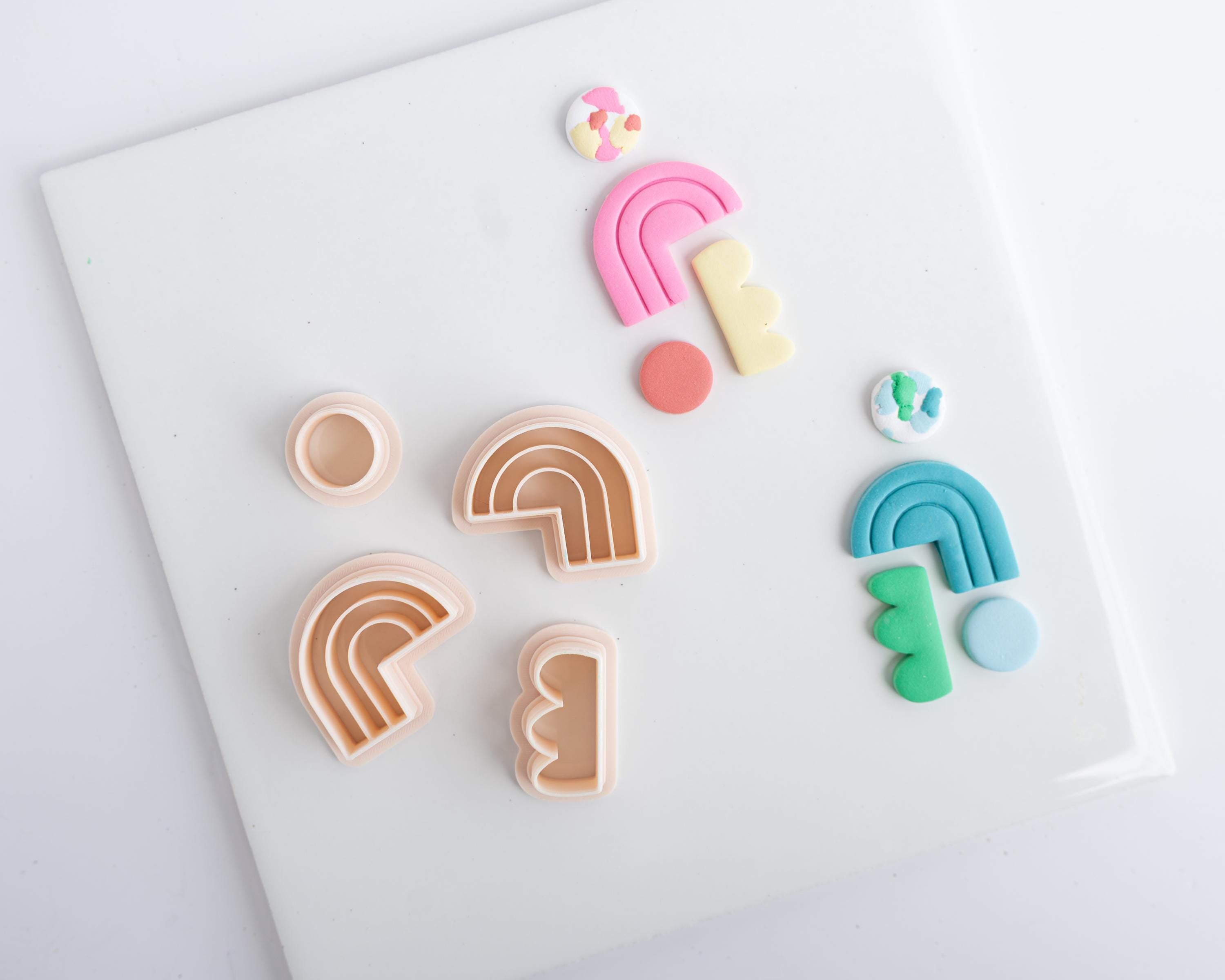 Bright Arches Dangle: Boho Polymer Clay Earring Molds