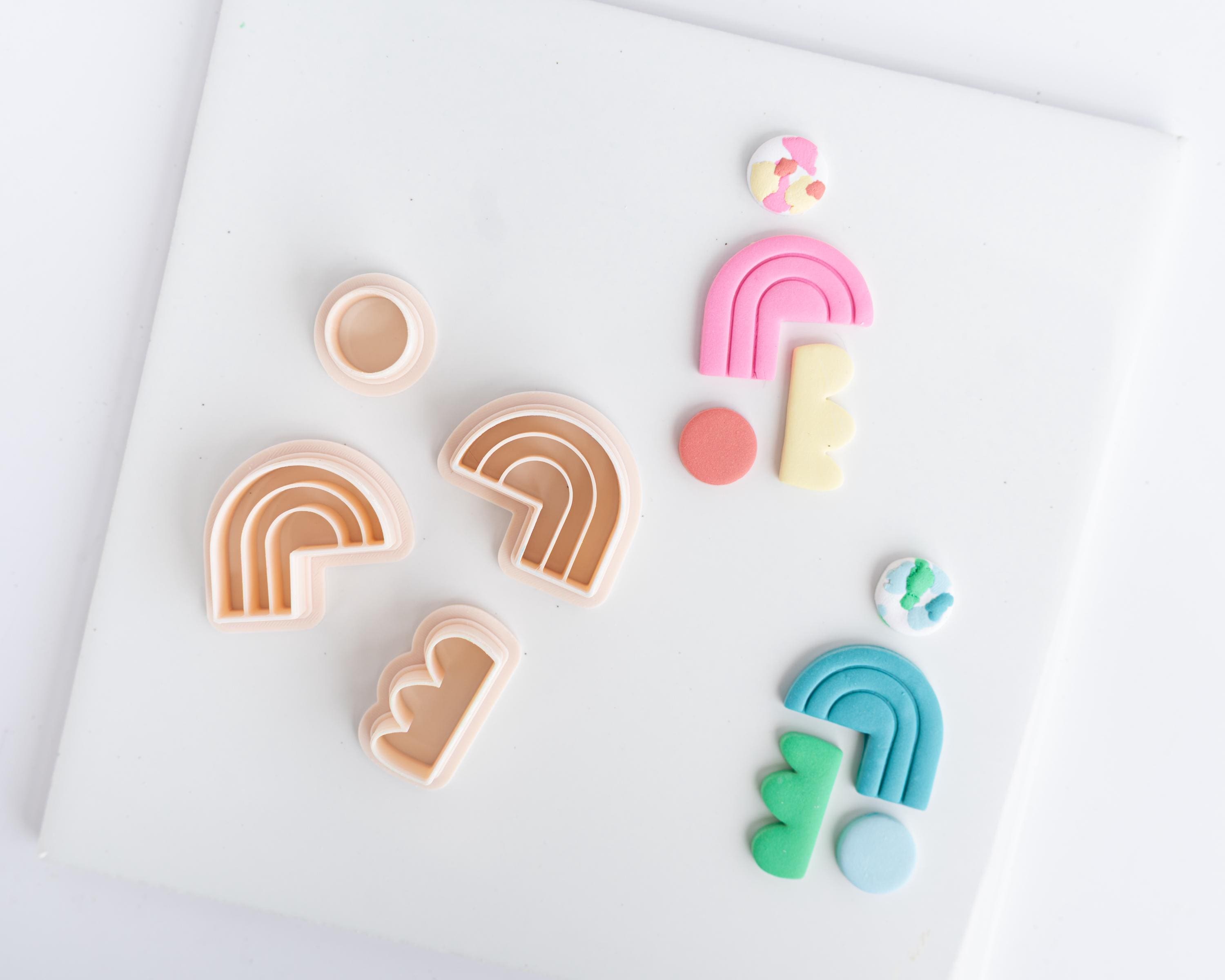 Bright Arches Dangle: Boho Polymer Clay Earring Molds