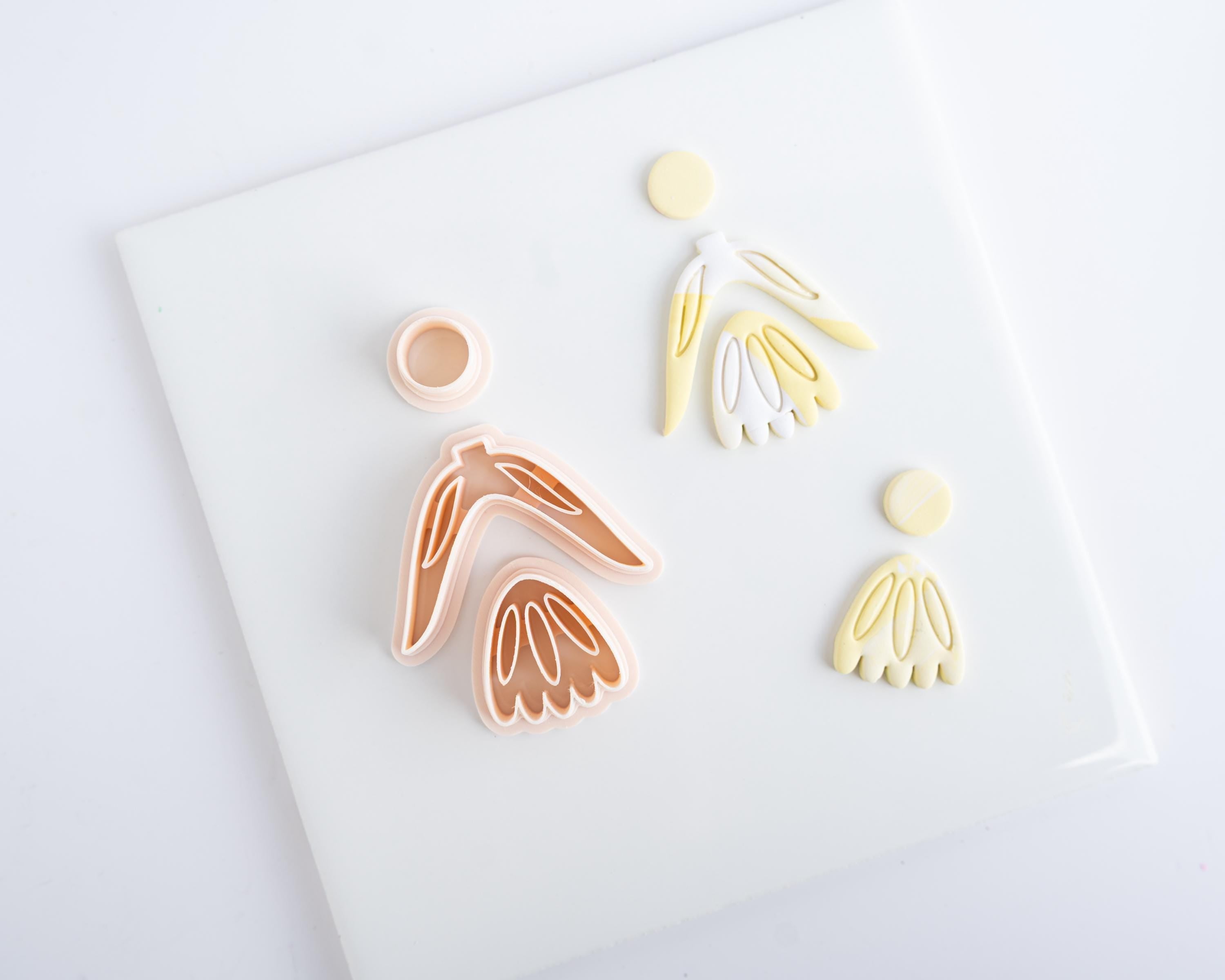 Dropped Petal Dangle: Mix and Match Polymer Clay Earring Cutter