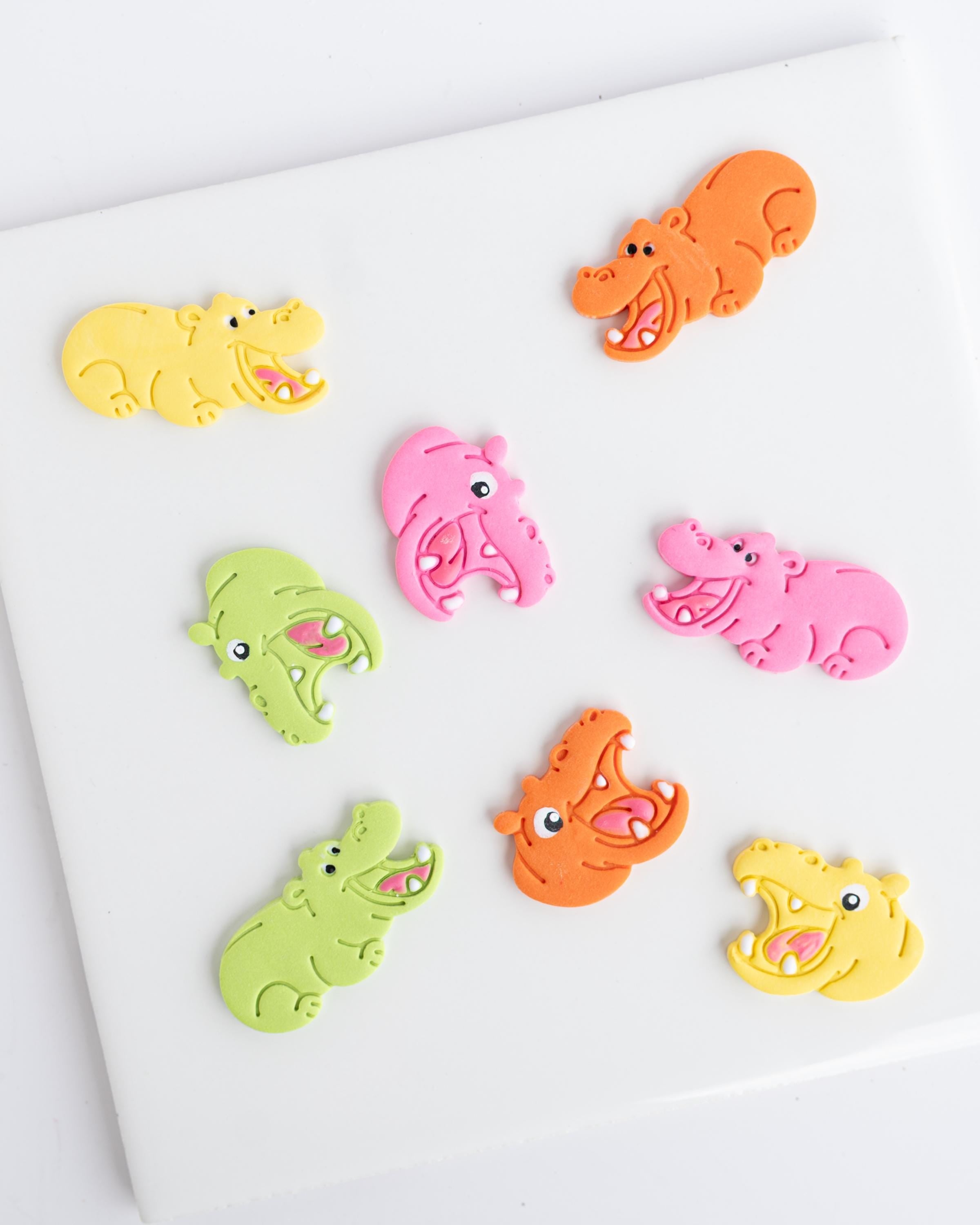 Retro Hippo - Kids Game - Polymer Clay Cutter