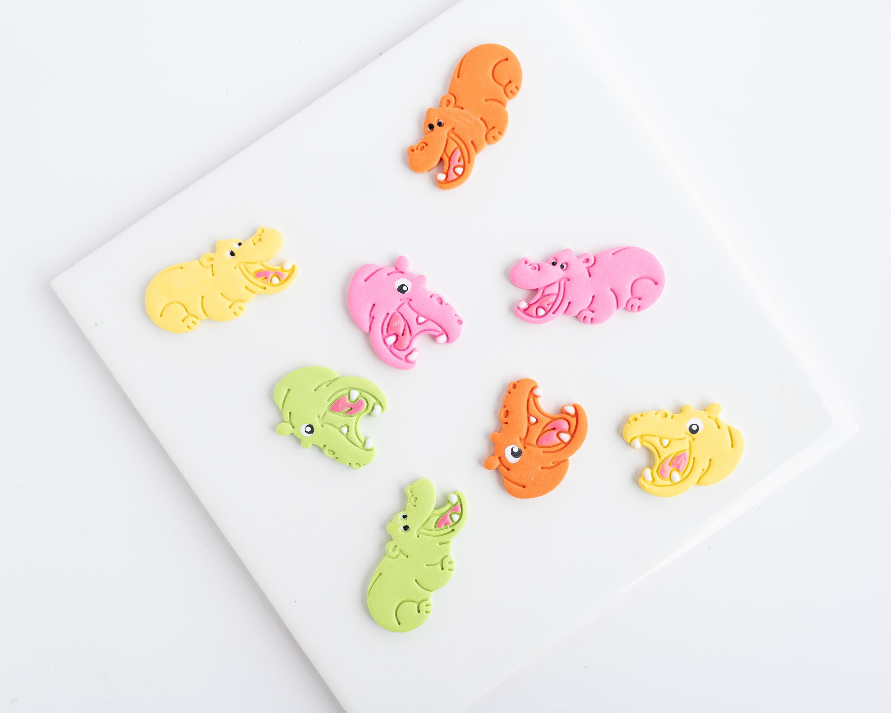 Retro Hippo - Kids Game - Polymer Clay Cutter