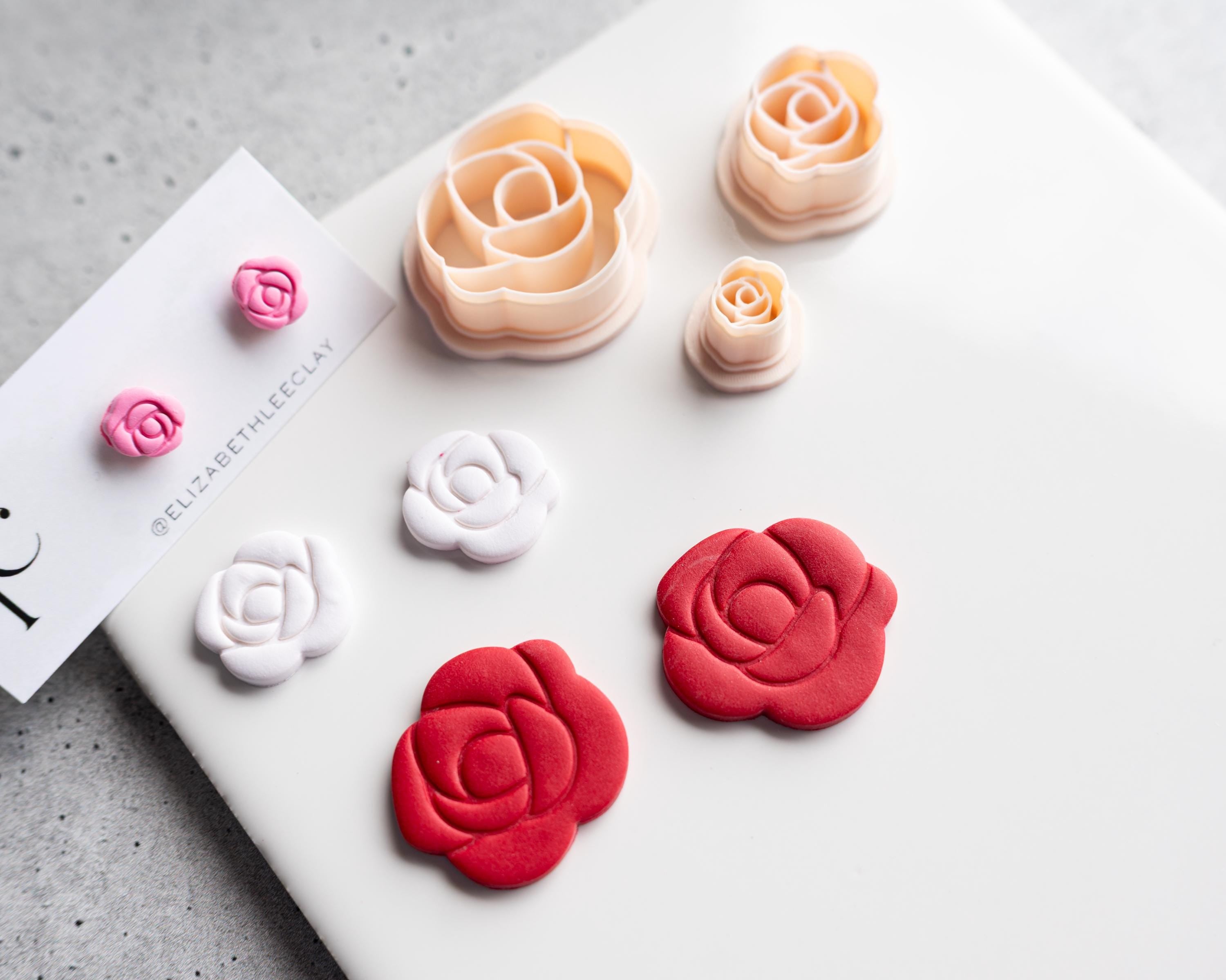 Rose - Derby Collection - Embossed Clay Cutter for Polymer Clay