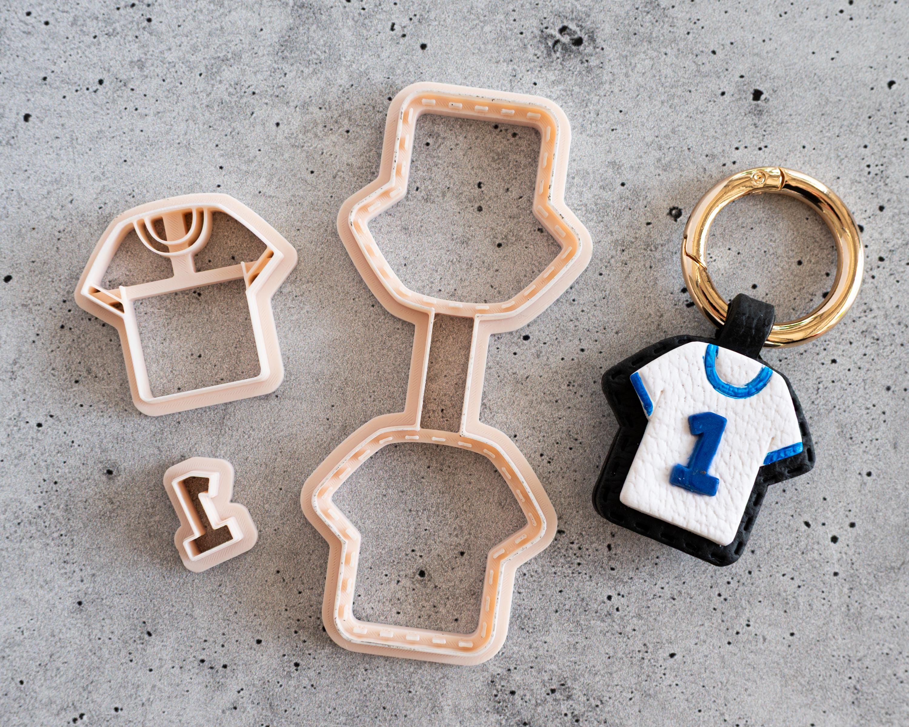 Jersey - Stitched Clay Leather Effect Keychain