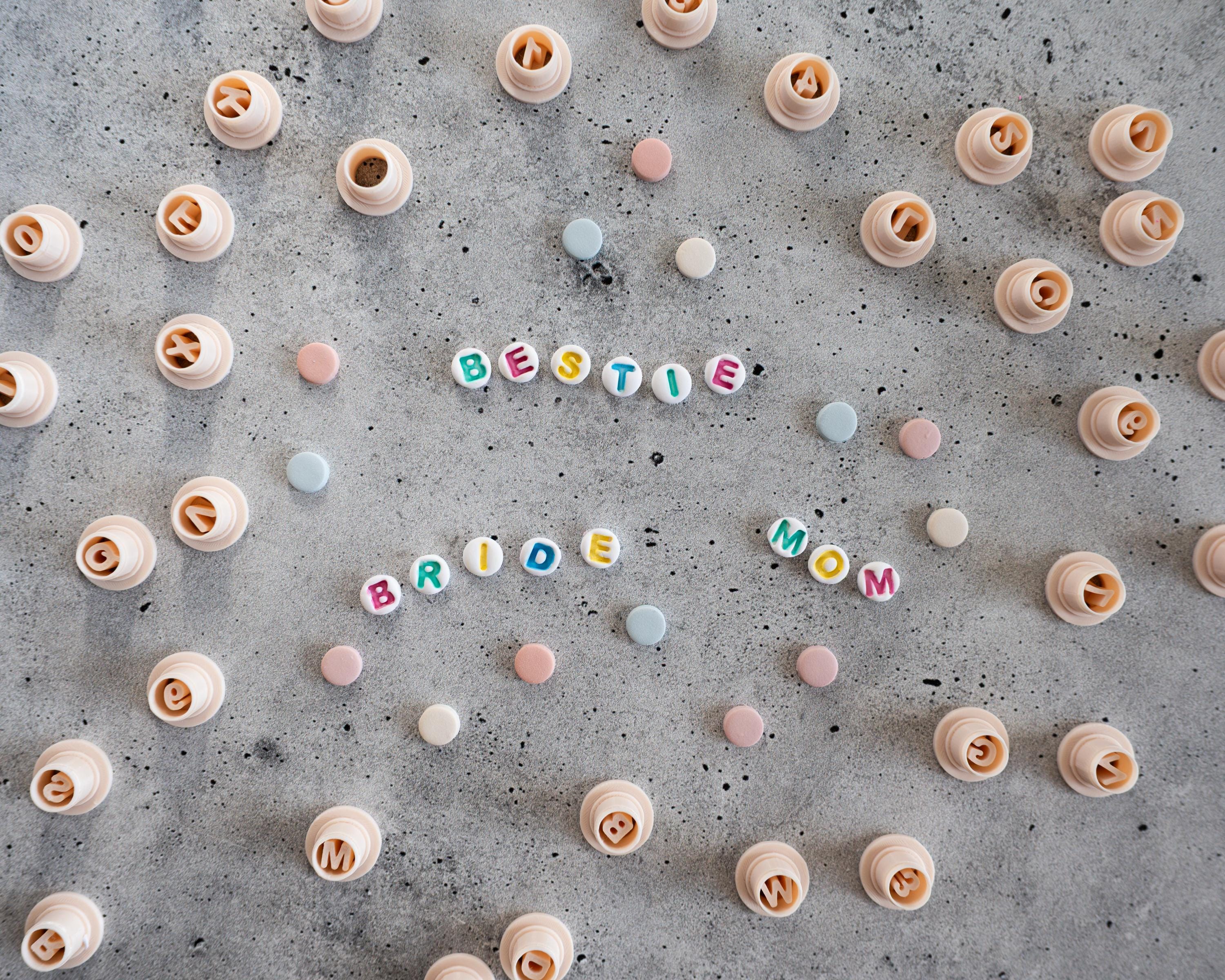 Friendship Bracelet Letter Clay Cutters