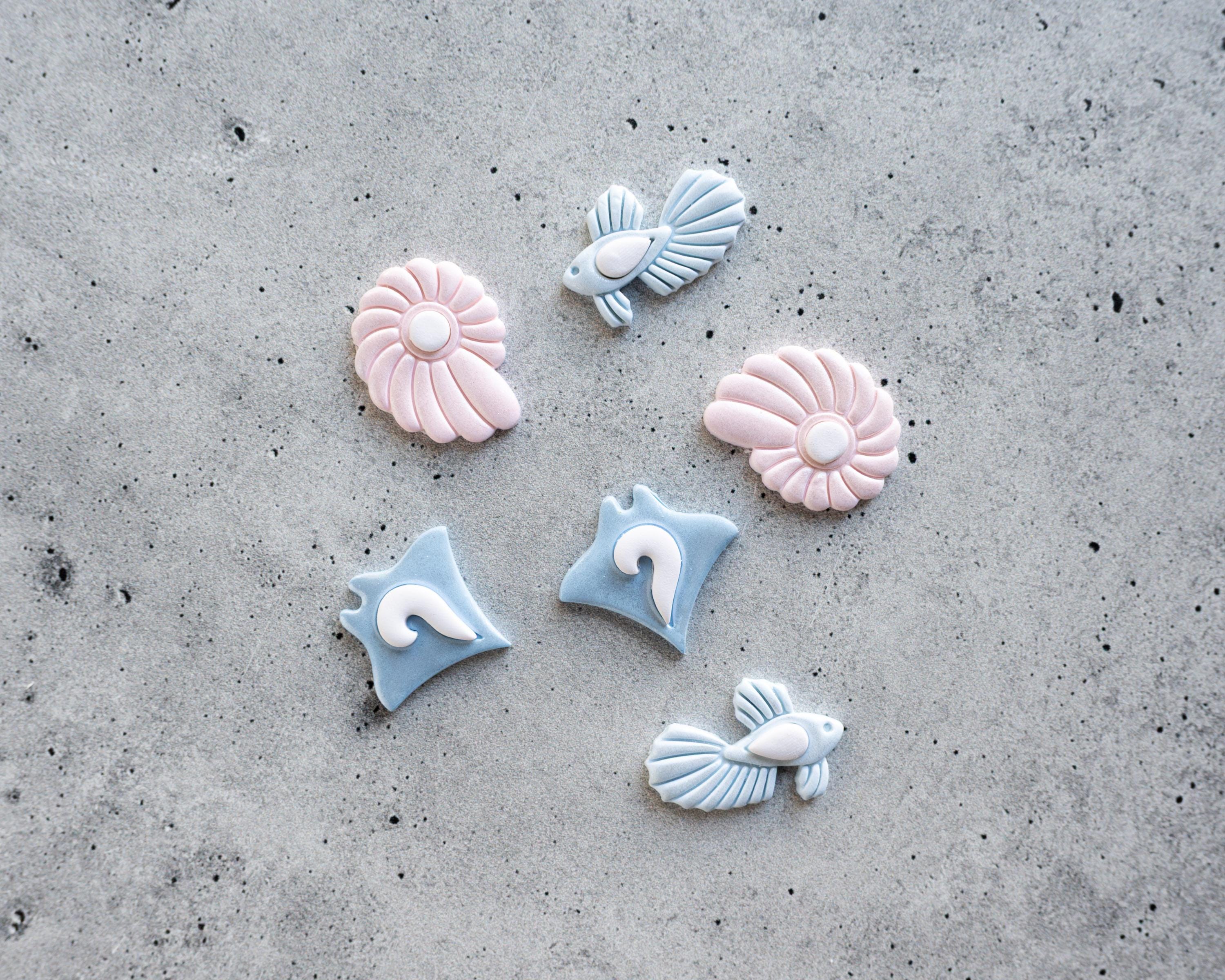 Beta Fish Clay Cutter - 2-3 Piece Set, Mirrored or Single
