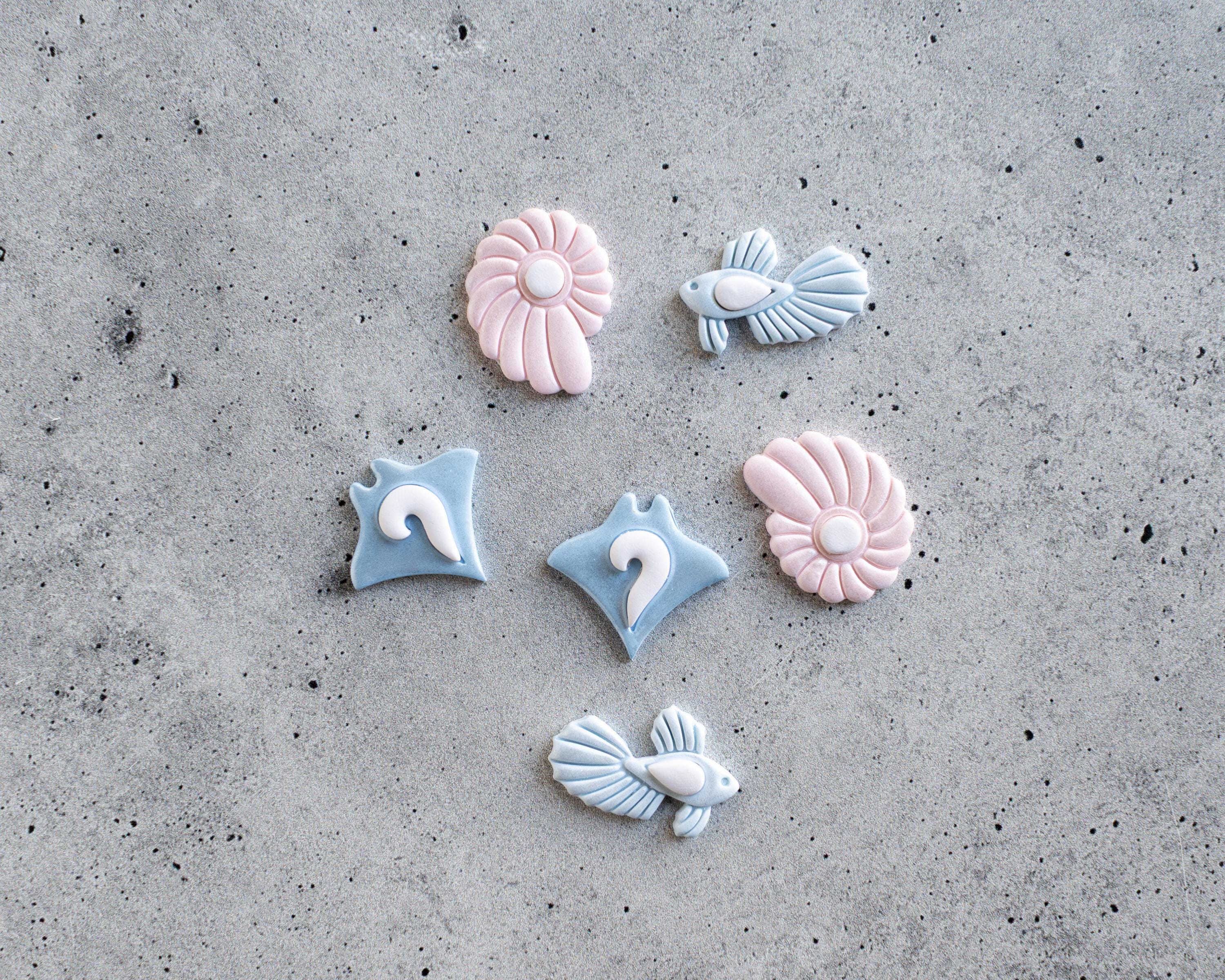 Beta Fish Clay Cutter - 2-3 Piece Set, Mirrored or Single