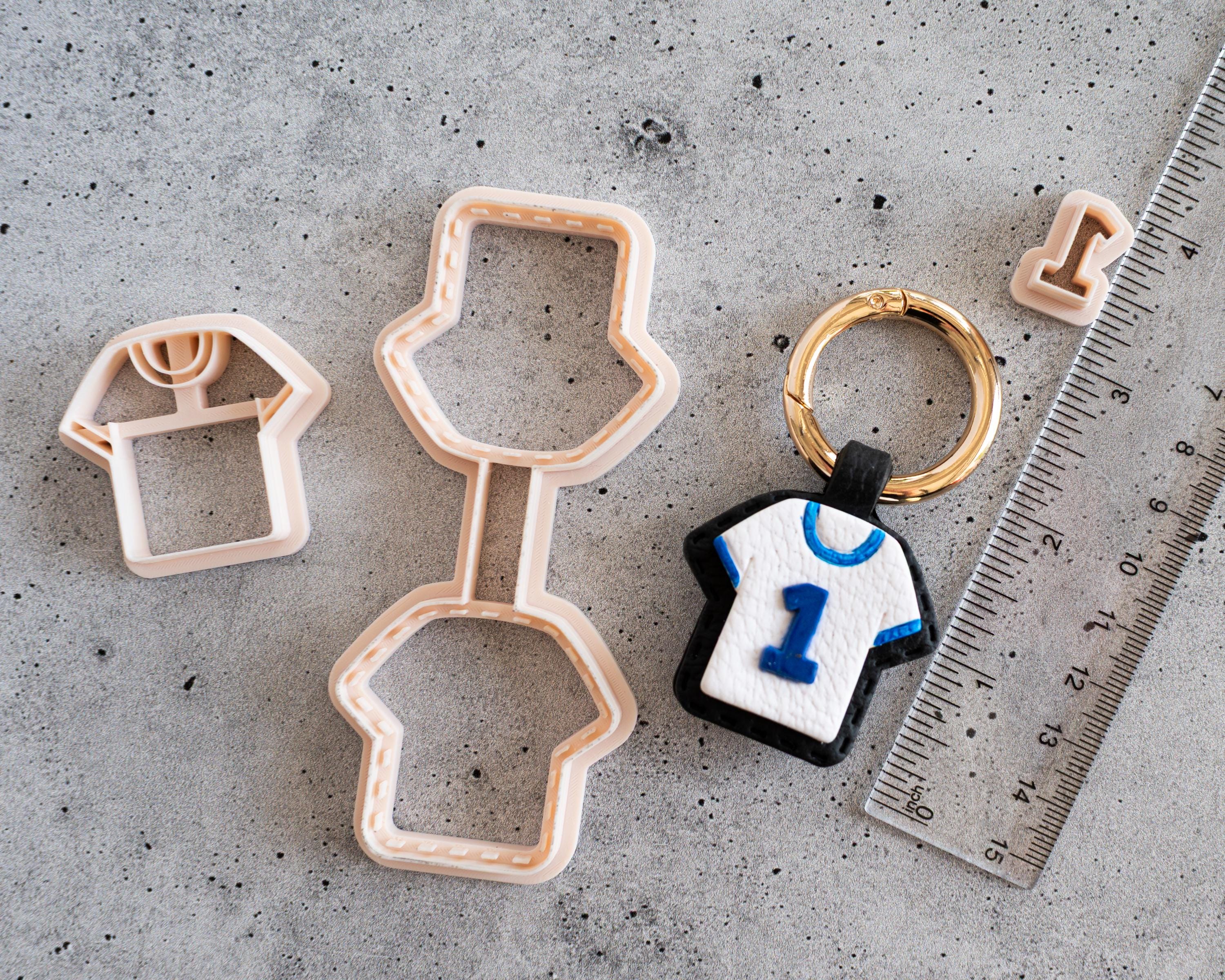 Jersey - Stitched Clay Leather Effect Keychain