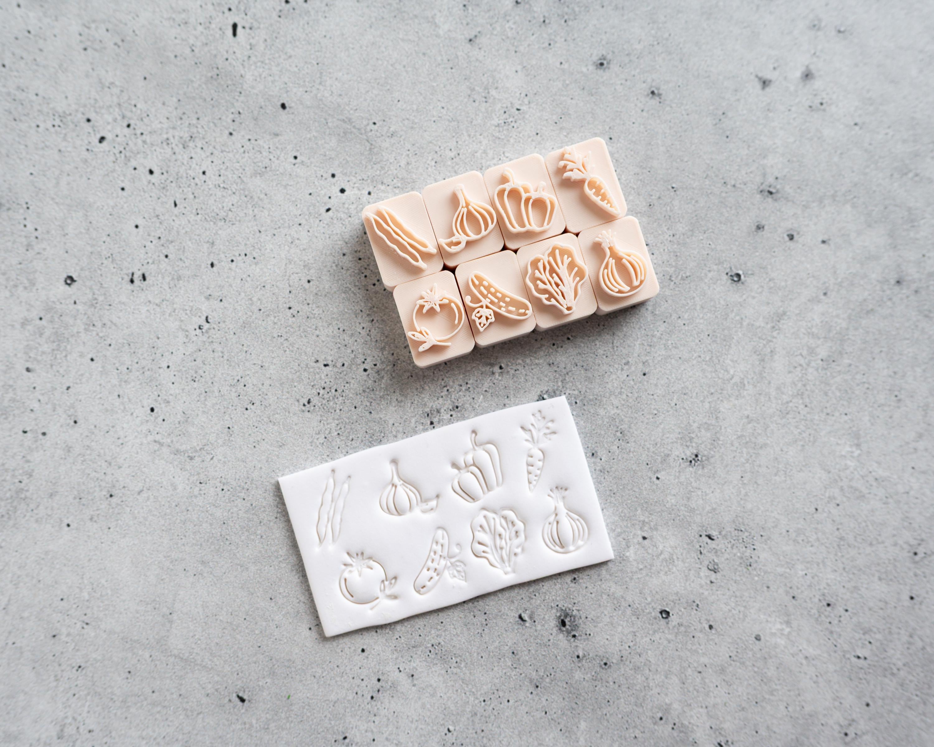 Vegetable Stamps - Companion to our Herb Markers - Set of 8