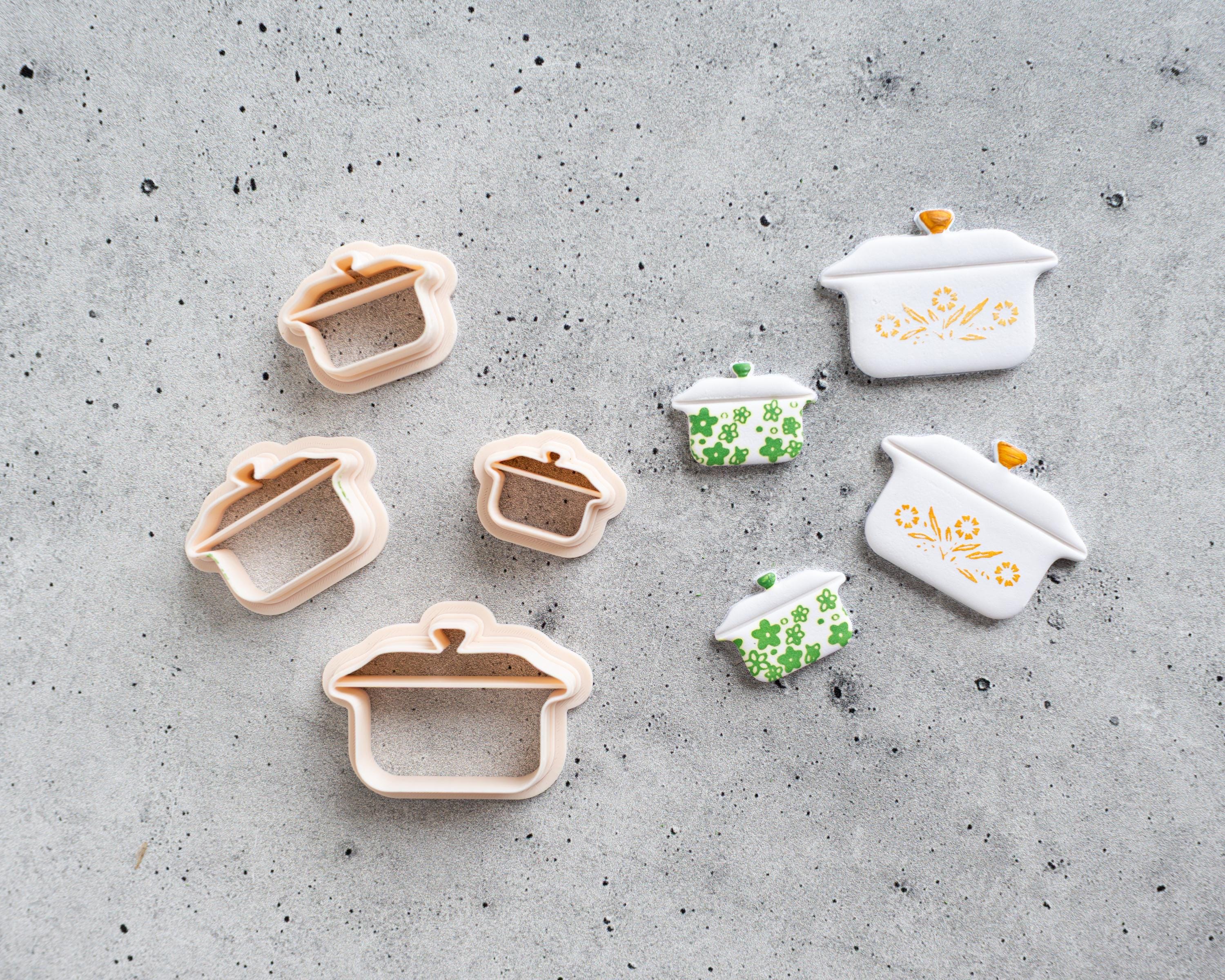 Casserole Dish Clay Cutter, Polymer Clay Earring Cutters