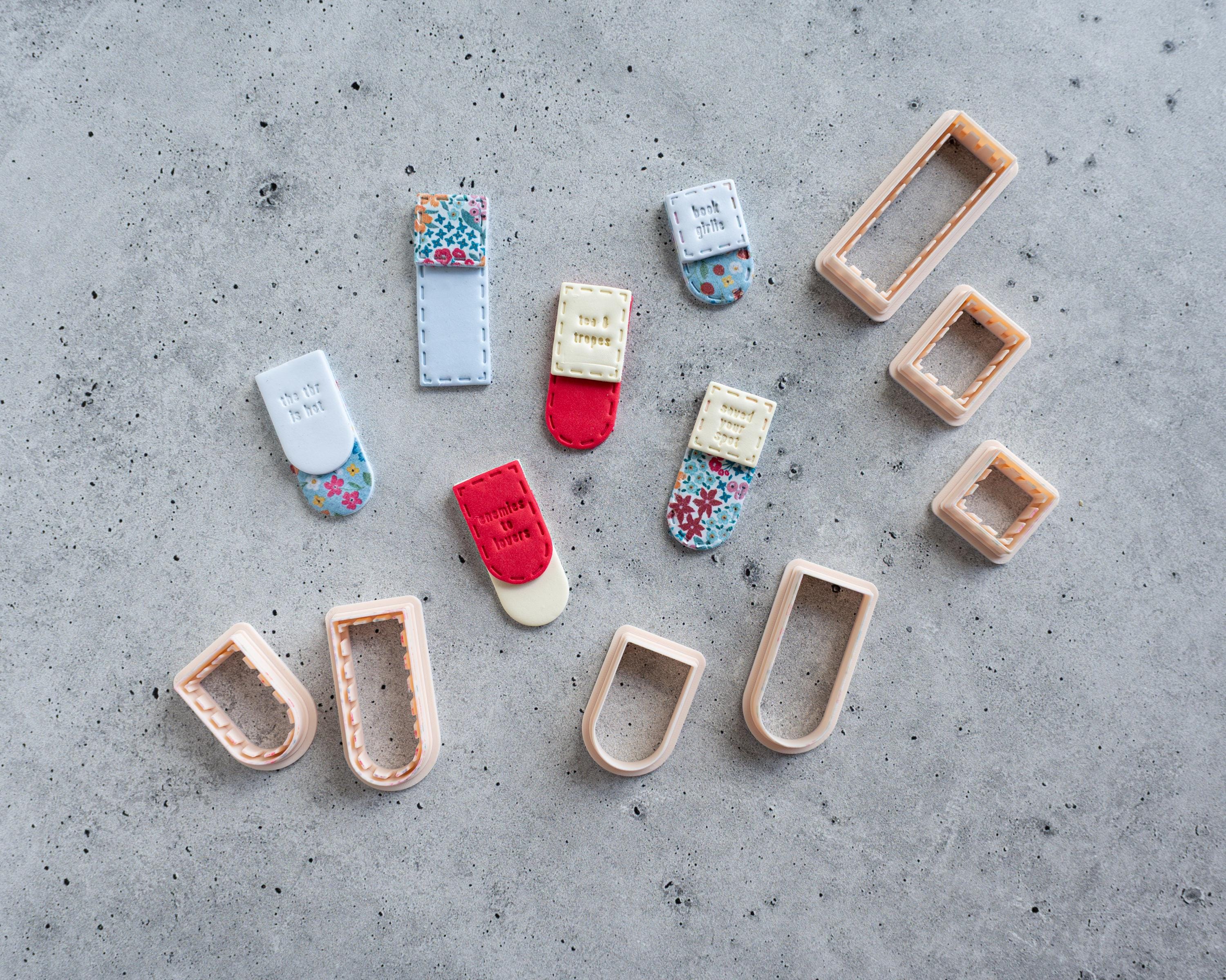 Page Bookmarks - Short Page Bookmark Clay Cutters for Bookish Fans