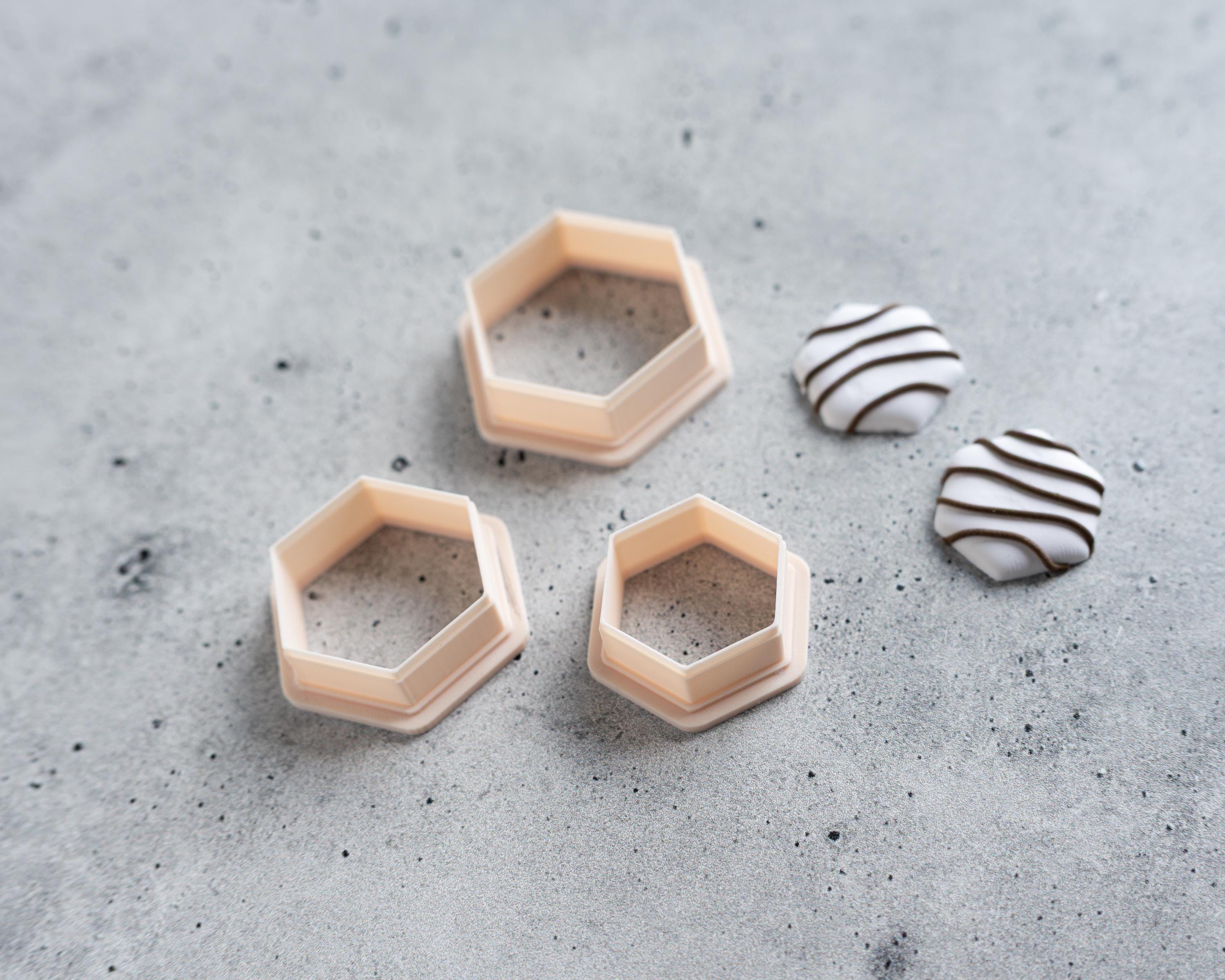 Zebra Cake Hexagon Clay Cutter
