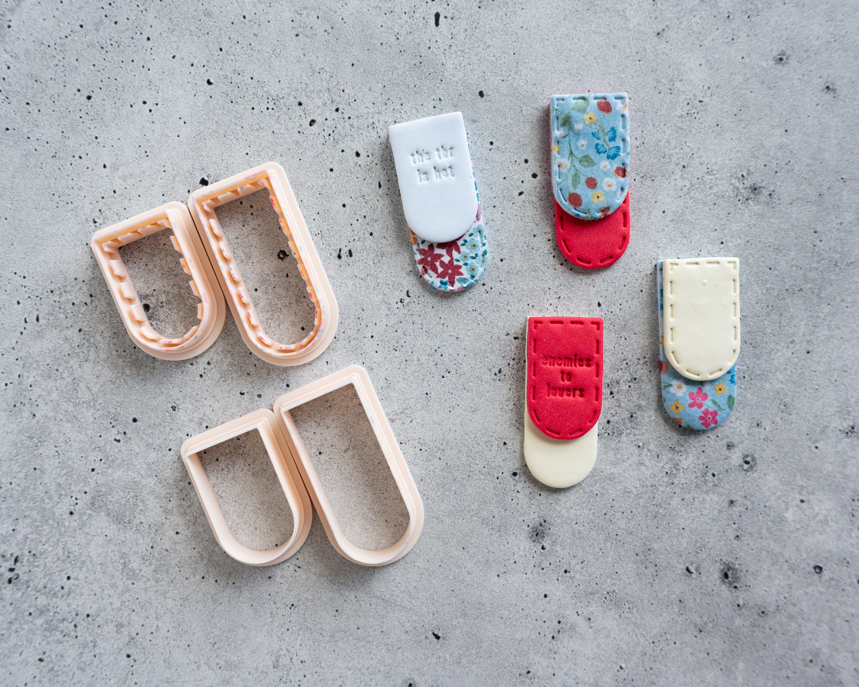 Page Bookmarks - Short Page Bookmark Clay Cutters for Bookish Fans