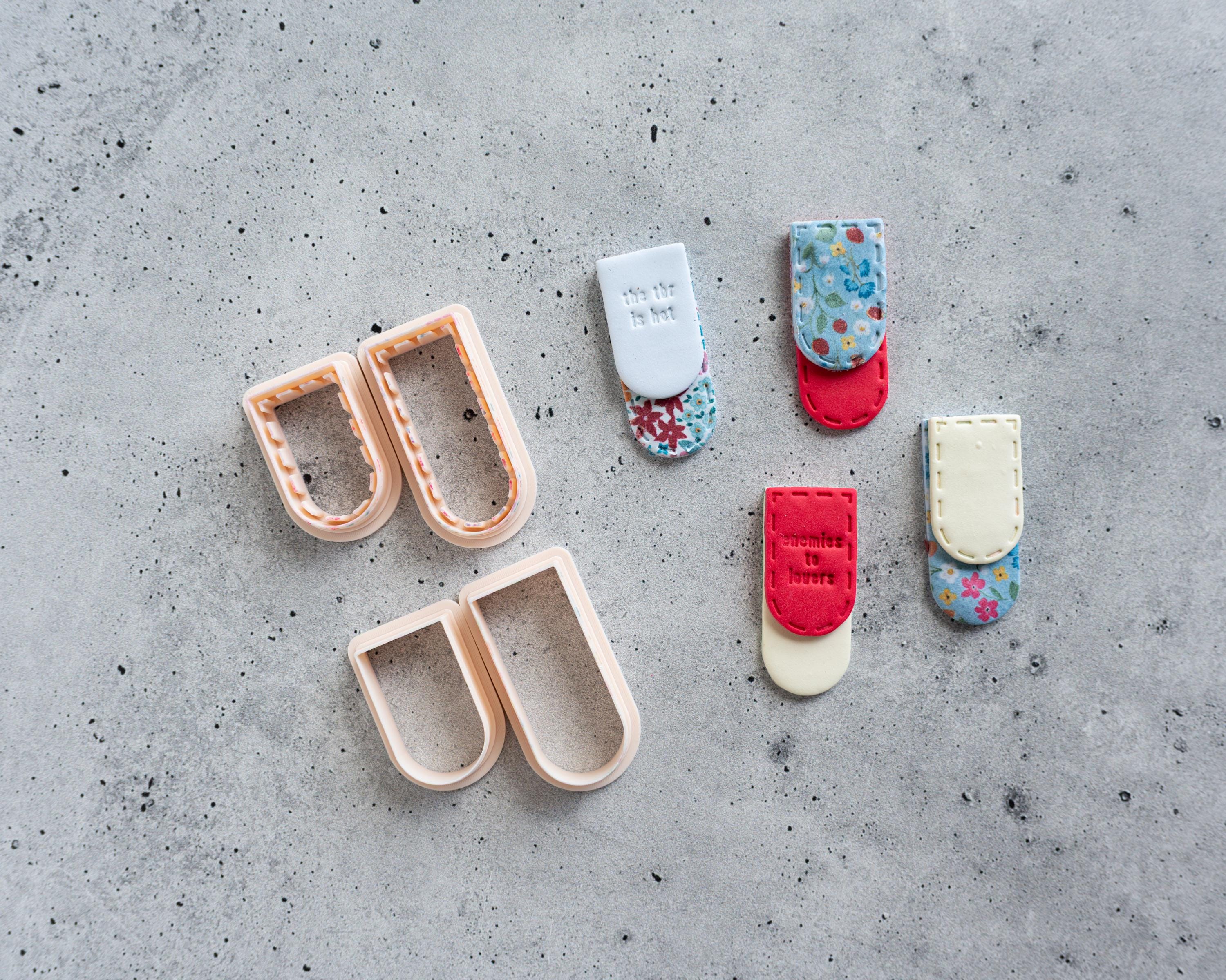 Page Bookmarks - Short Page Bookmark Clay Cutters for Bookish Fans