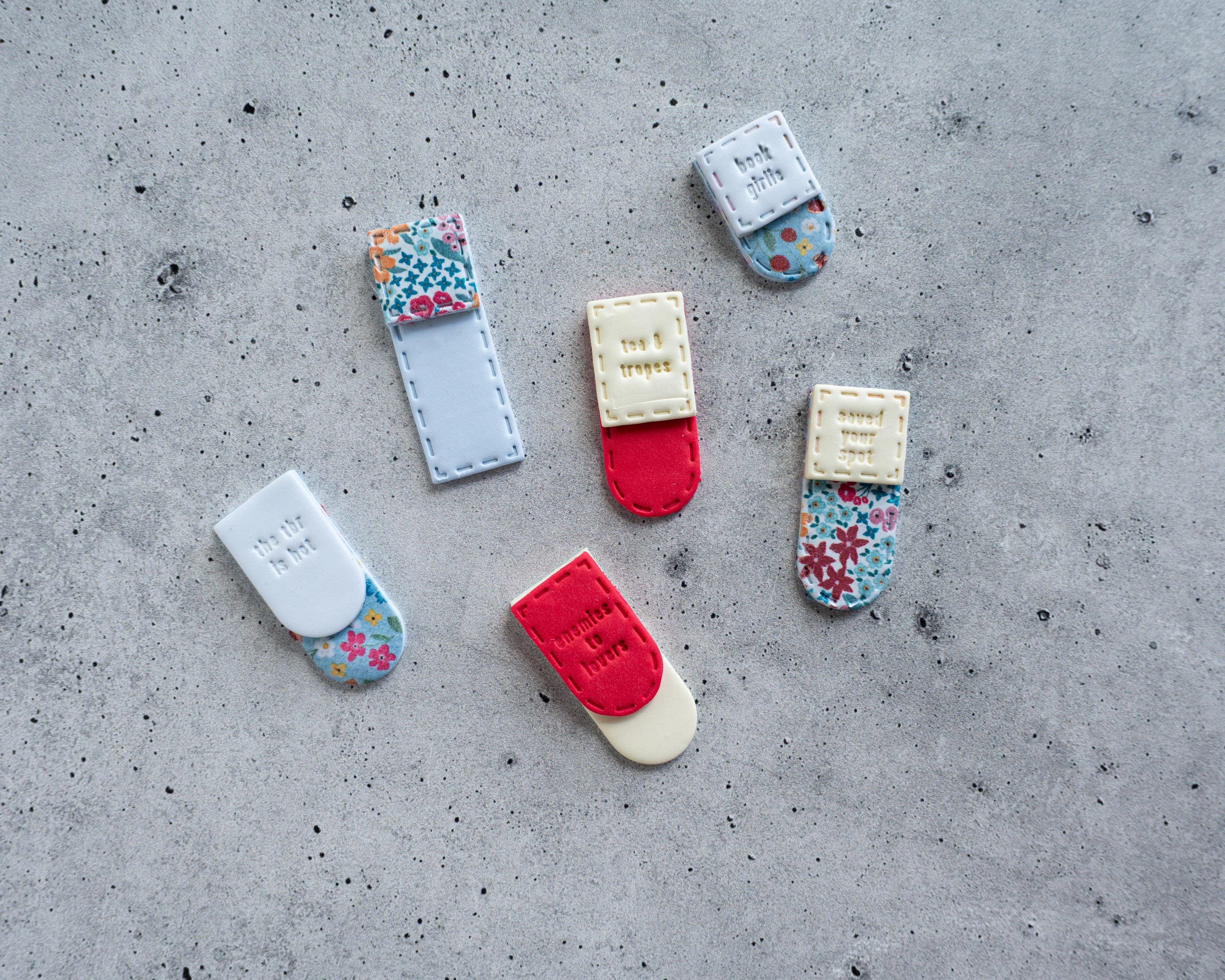 Page Bookmarks - Short Page Bookmark Clay Cutters for Bookish Fans