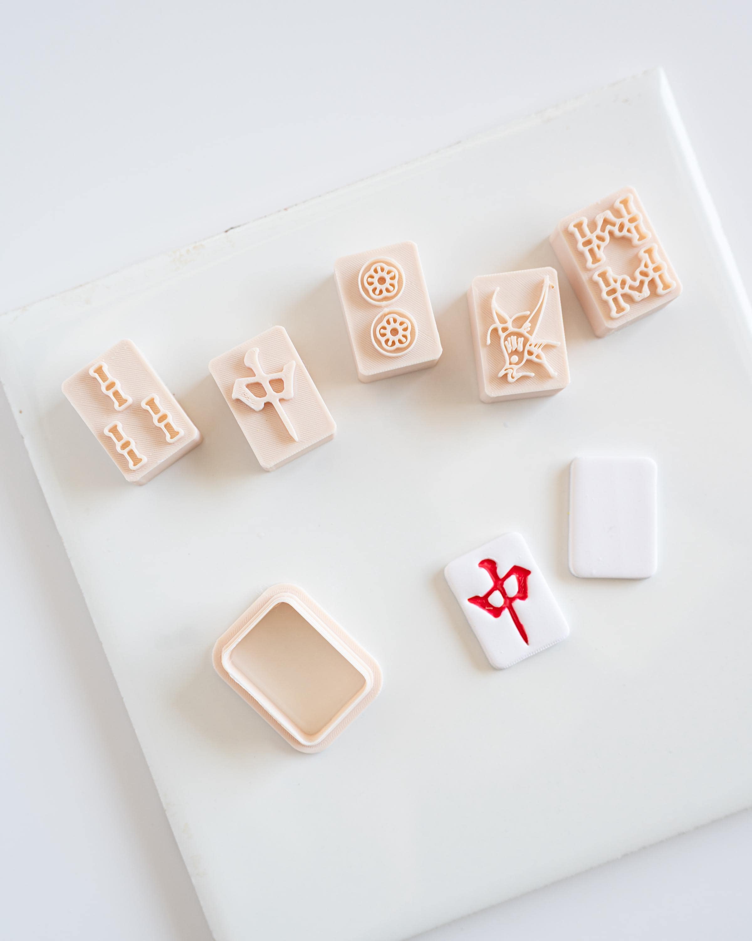 Mahjong Tile Stamps & Blank Tile