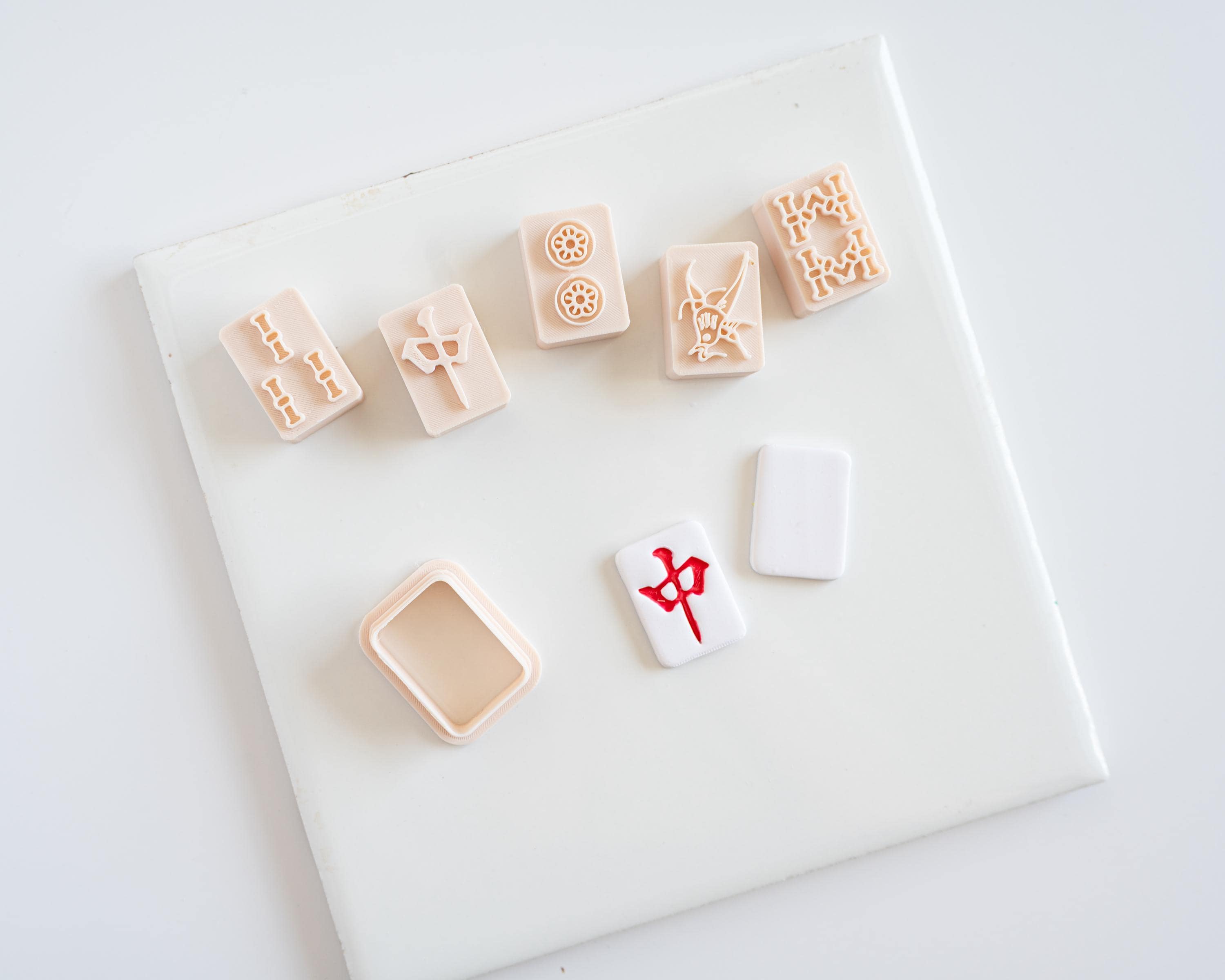 Mahjong Tile Stamps & Blank Tile
