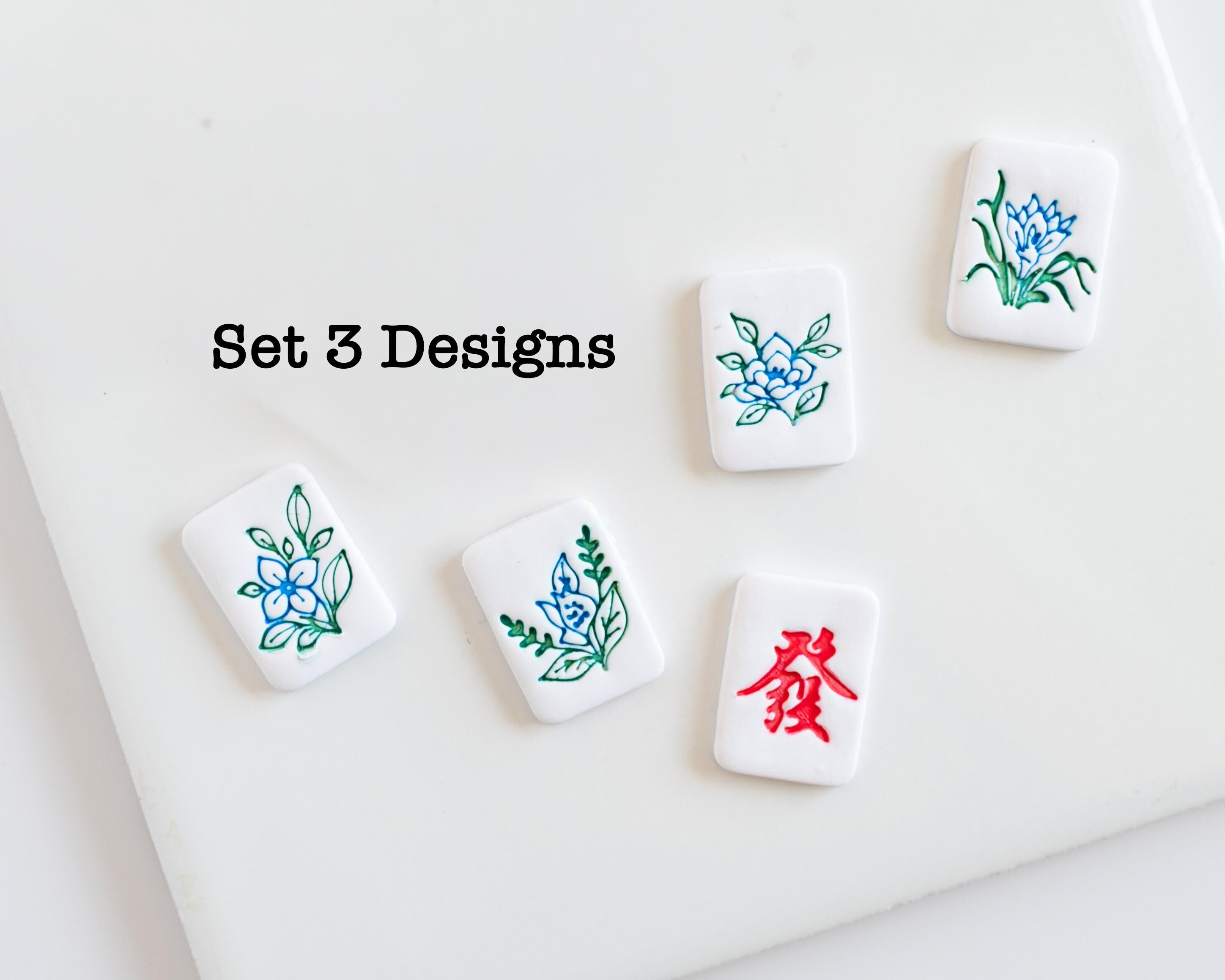 Mahjong Tile Stamps & Blank Tile