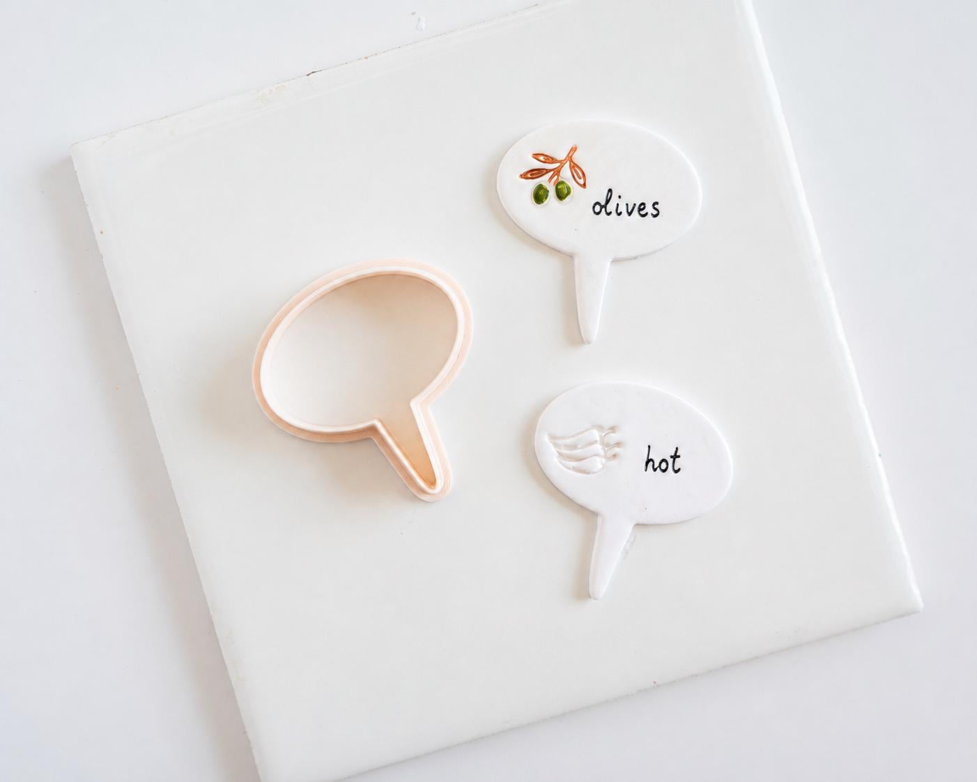 Charcuterie, Garden or Herb Marker - Clay Cutter