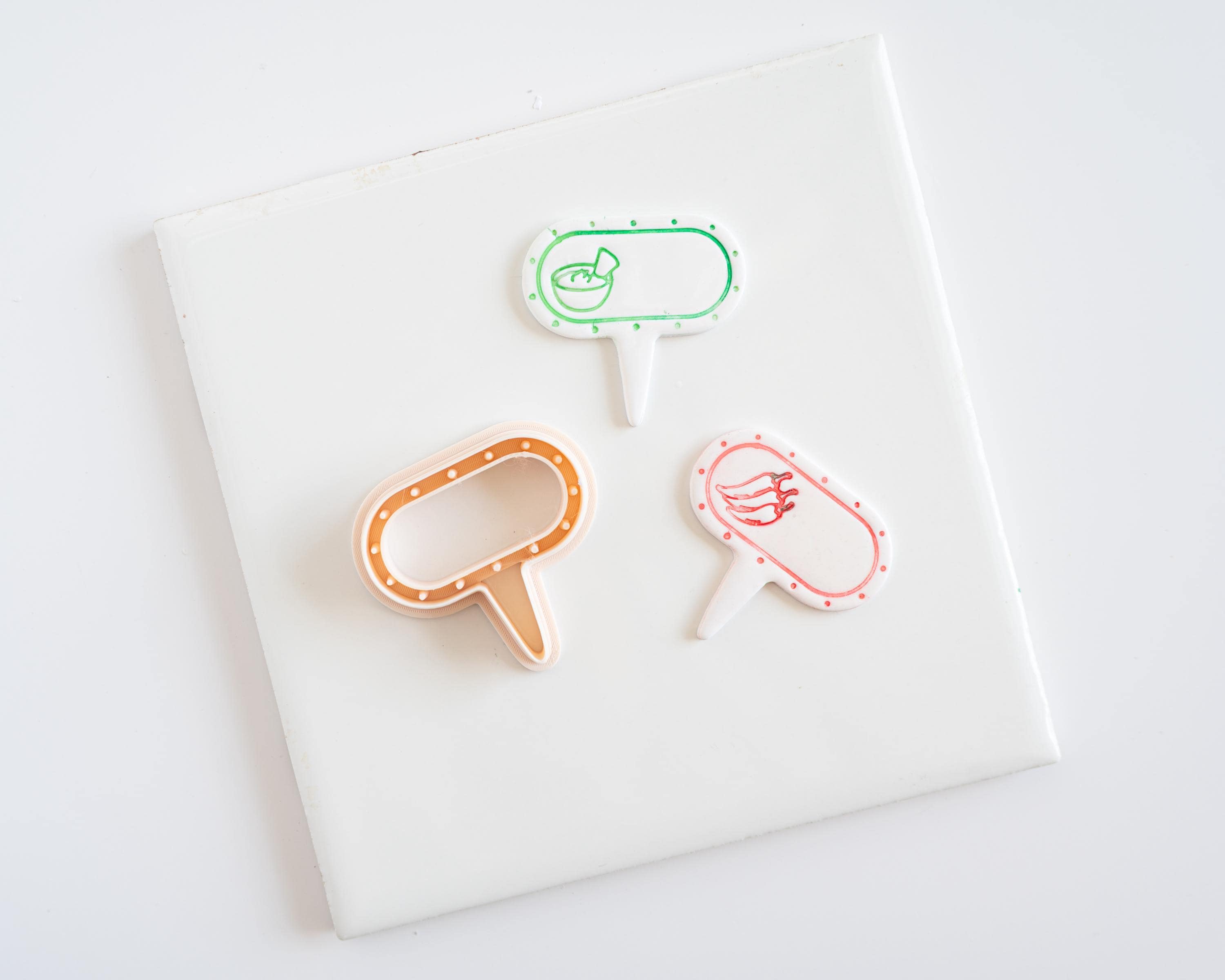 Charcuterie, Garden or Herb Marker - Clay Cutter