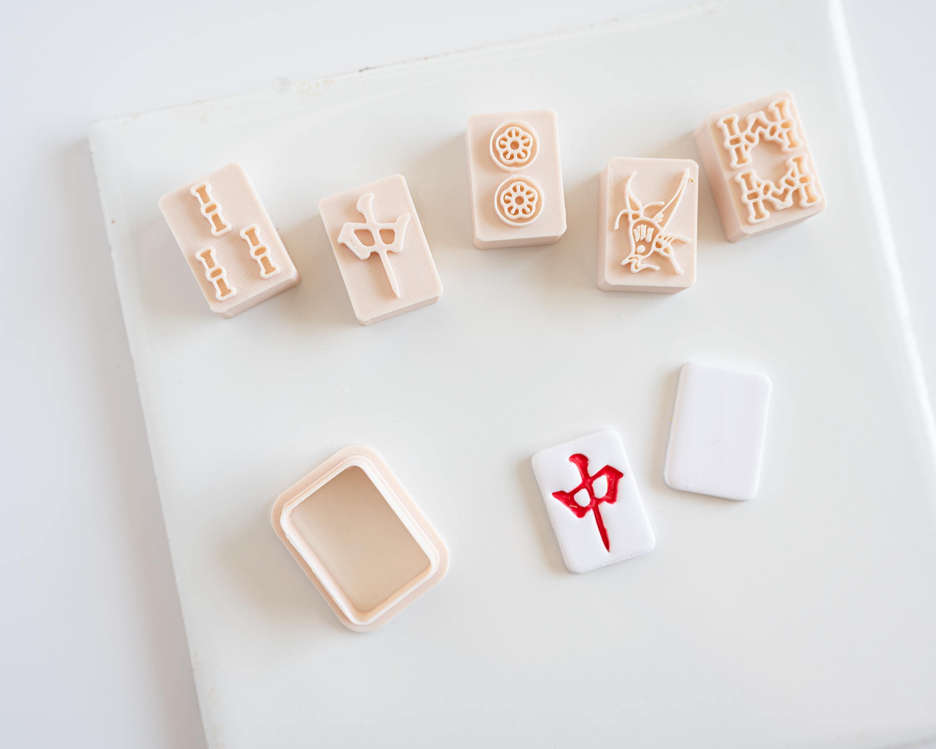 Mahjong Tile Stamps & Blank Tile