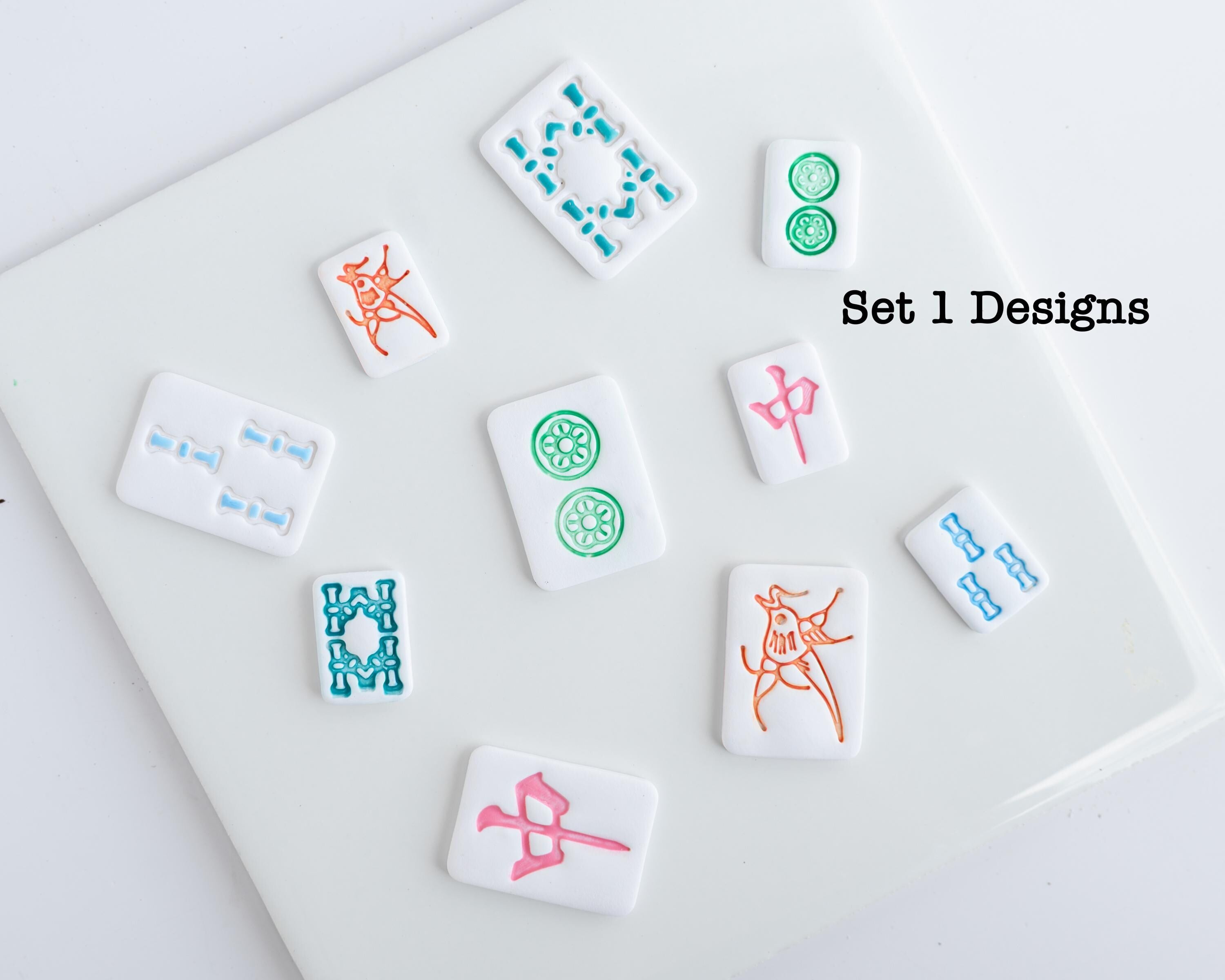 Mahjong Tile Stamps & Blank Tile
