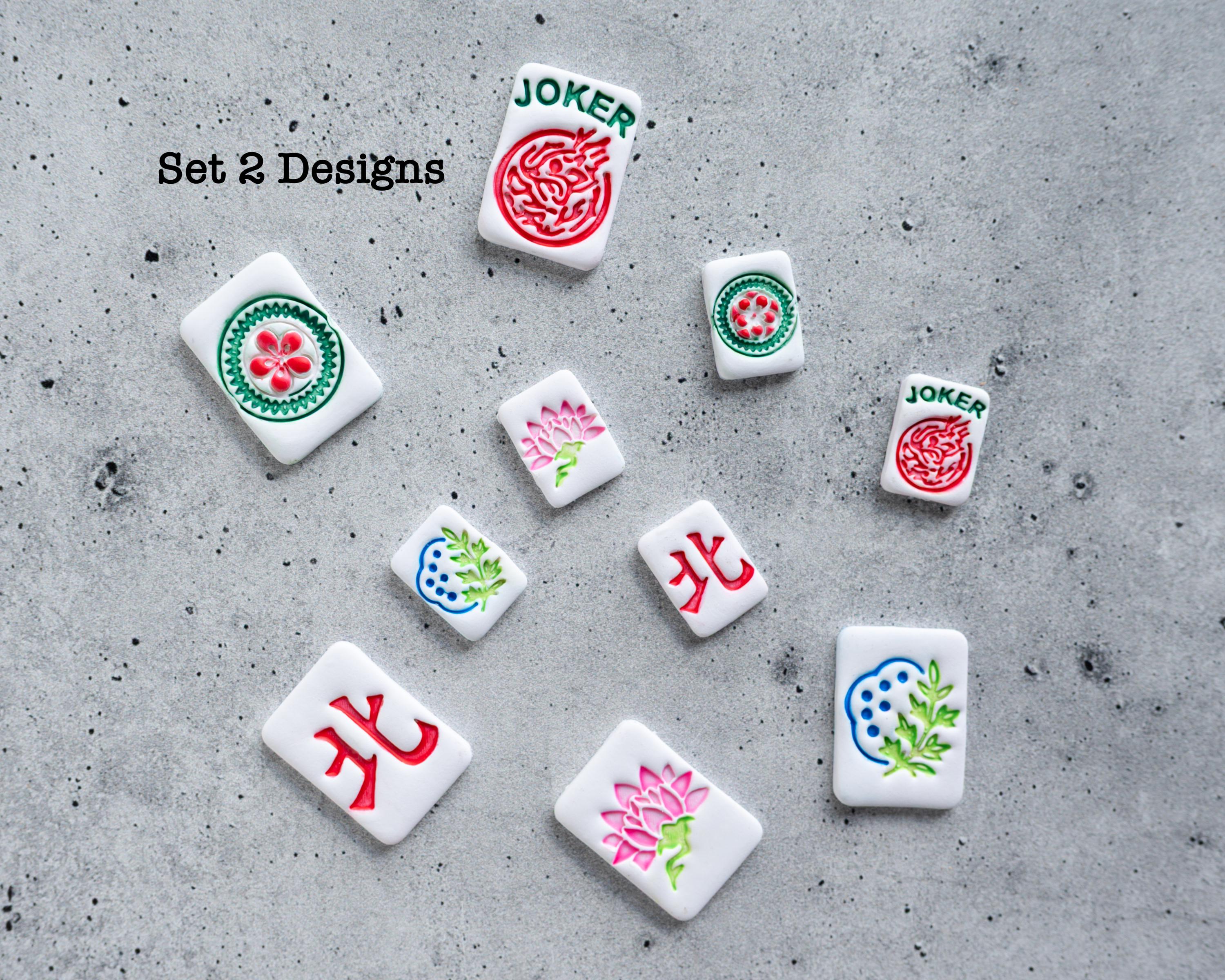 Mahjong Tile Stamps & Blank Tile