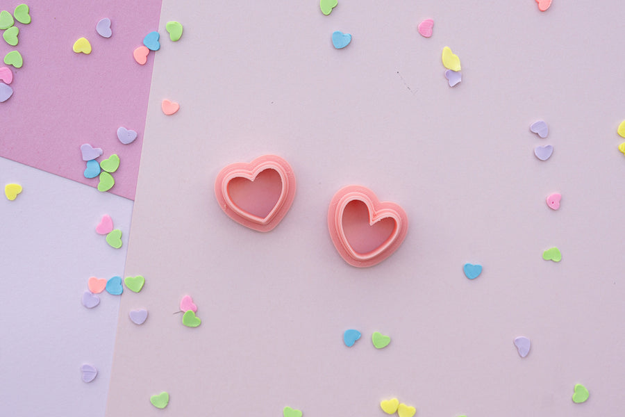 Valentine's Day Stud Clay Cutters : Heart, Boho Heart, Diamond and Lips