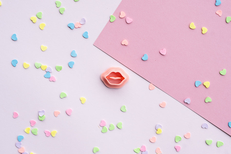 Valentine's Day Stud Clay Cutters : Heart, Boho Heart, Diamond and Lips