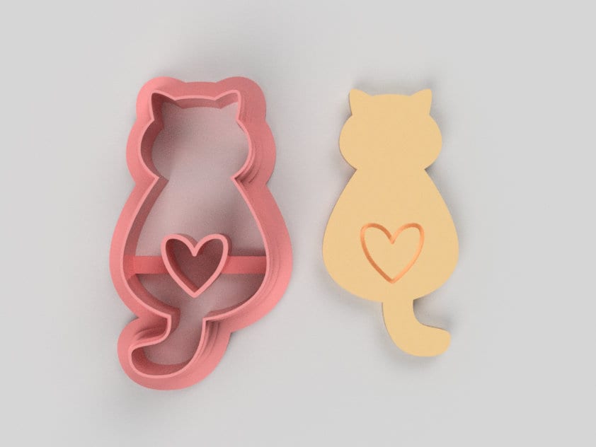 Cat with Heart Cutout