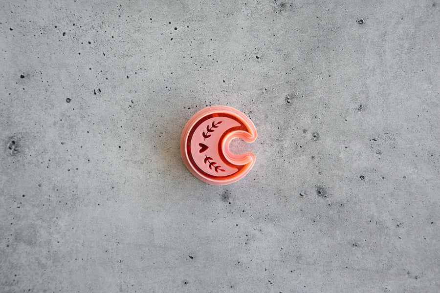 Folk Moon - Embossed Moon Clay Cutter